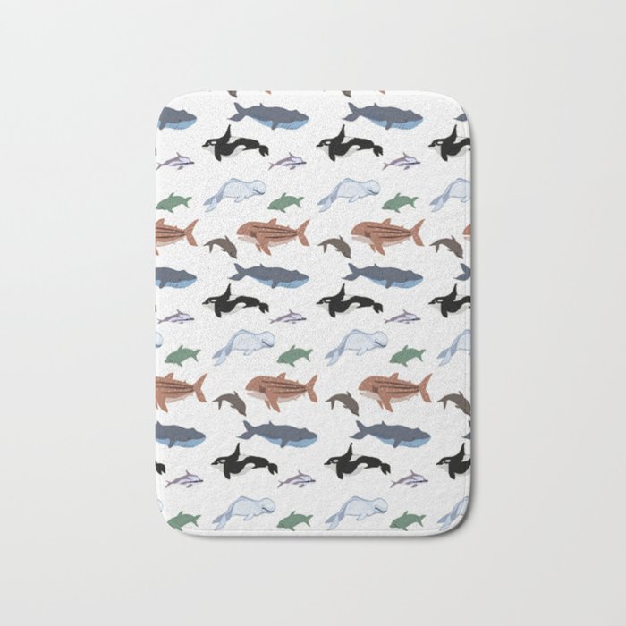 Whales & Dolphins Bath Mat