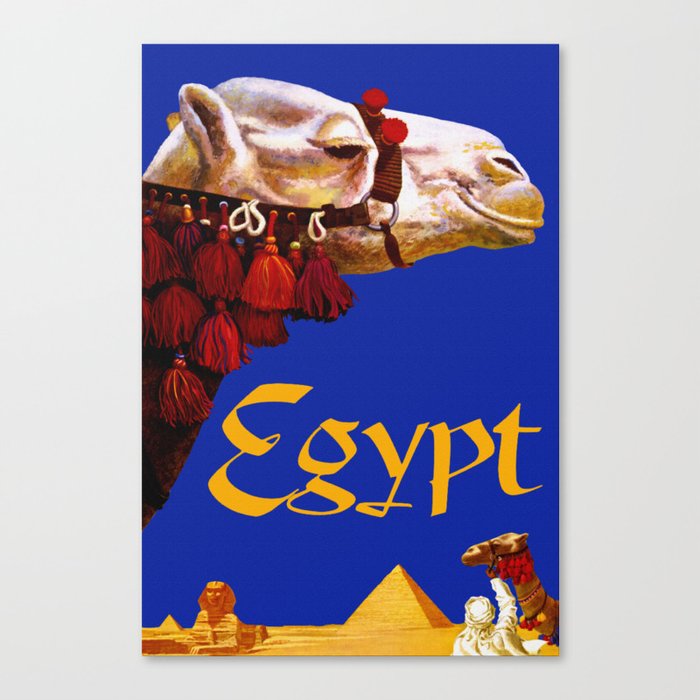 Vintage Egypt Camel Travel Canvas Print