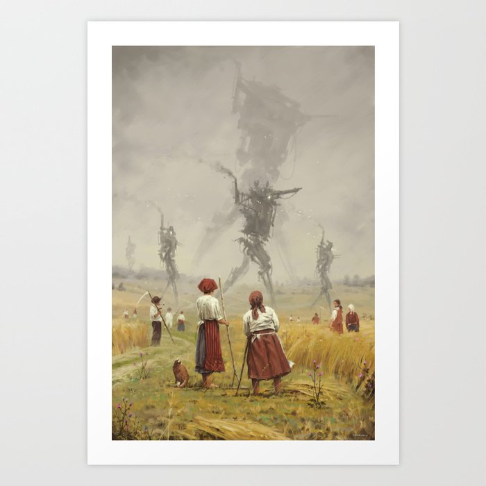 1920 -The march of the Iron Scarecrows Art Print