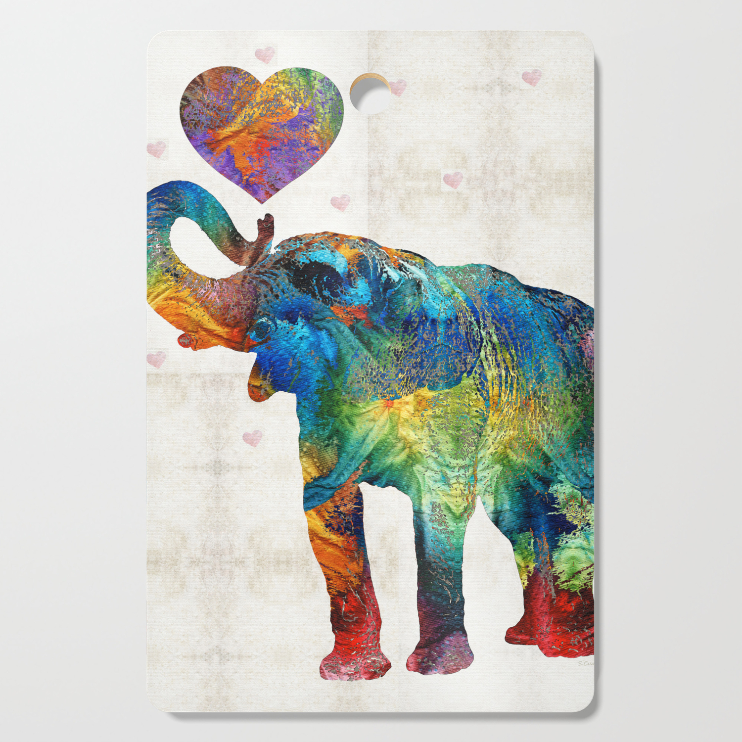 Colorful Elephant Art - Elovephant - By Sharon Cummings Cutting - Colorful Elephant Art - Elovephant - By Sharon Cummings Cutting
