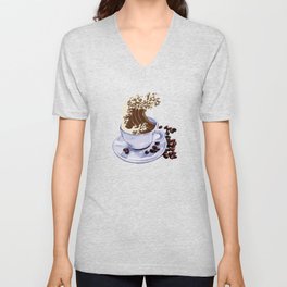 Great wave off coffee V Neck T Shirt