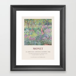 Monet Art Exhibition: The Artist's Garden at Giverny Framed Art Print