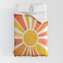 Warm Sunshine - Retro Abstract Comforter