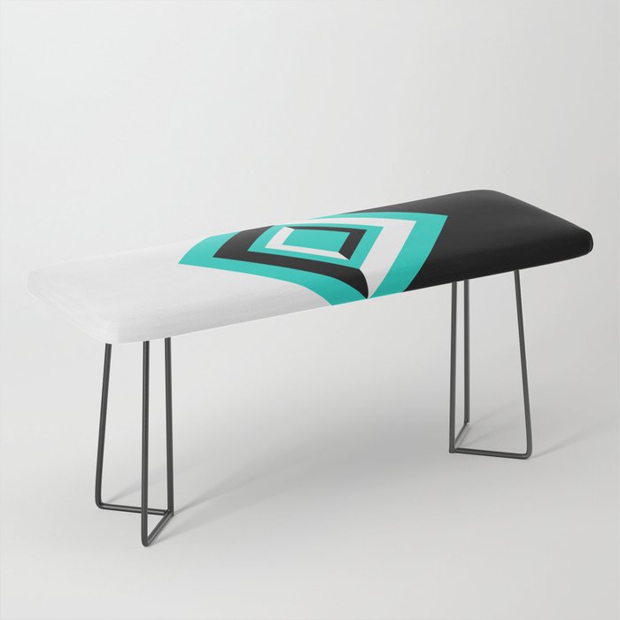 Teal Black and White Diamond Shapes Digital Illustration - Artwork Bench