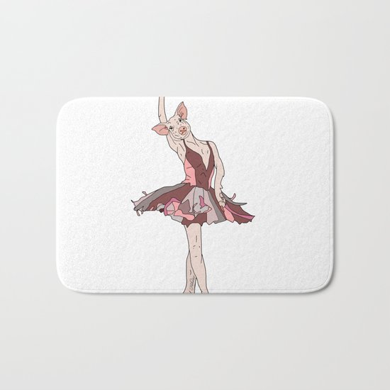 Pig Ballerina Tutu Bath Mat