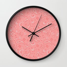 Peach Blush Bandana Wall Clock