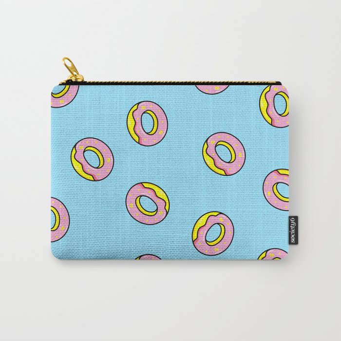 Donuts Blue Carry-All Pouch