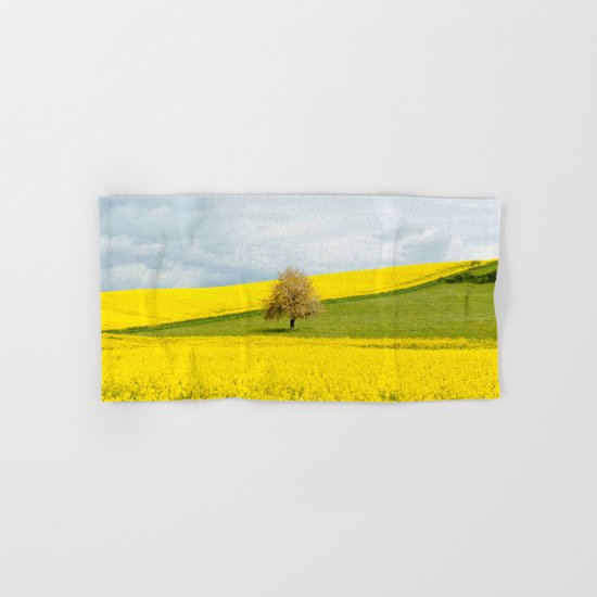 Tree in Yellow Field Hand & Bath Towel