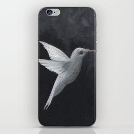 Hummingbird and fog iPhone Skin