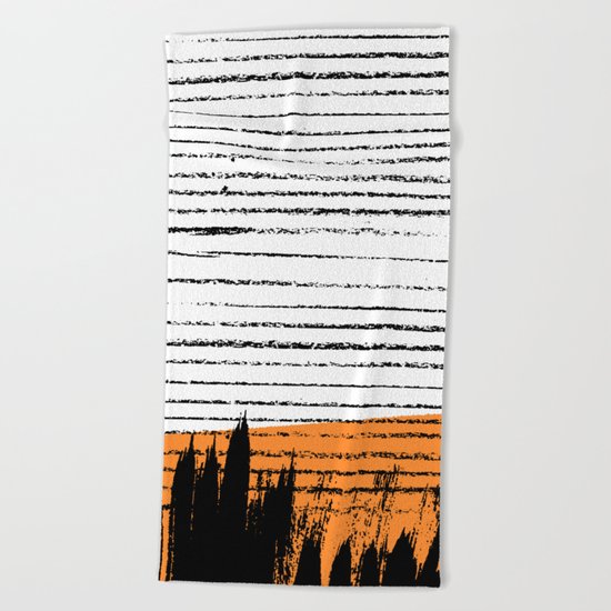 Lines & Strokes 003 Beach Towel