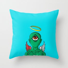 Alien Angel Throw Pillow