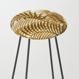 Golden Palm Leaves Counter Stool