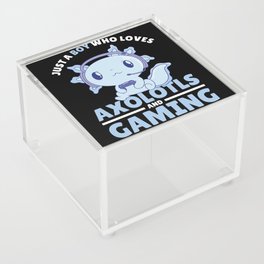 Just A Boy Who Loves Axolotls And Gaming Acrylic Box