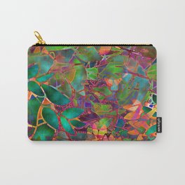 Floral Abstract Stained Glass G176 Carry-All Pouch