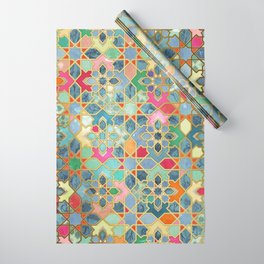 Gilt & Glory - Colorful Moroccan Mosaic Wrapping Paper