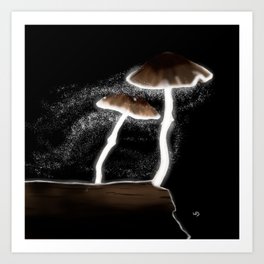 magical mushrooms Art Print