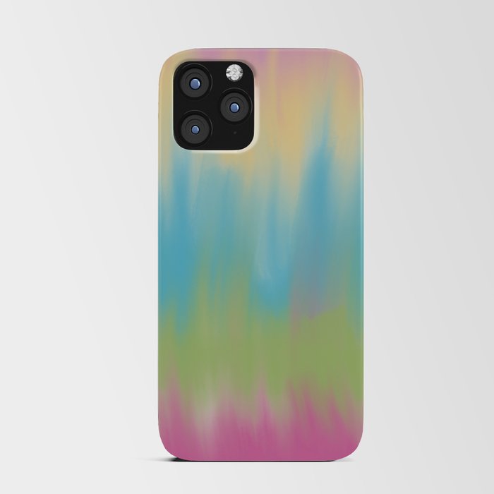 Rainbow Tie Dye Stripes iPhone Card Case
