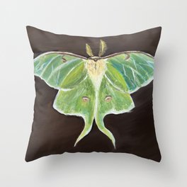 Luna Moth Throw Pillow