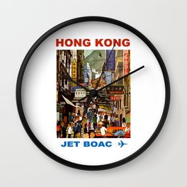 Vintage Hong Kong Travel Wall Clock