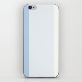  Baby blue cream solid color stripes pattern iPhone Skin
