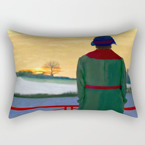Can Spring be far behind? Rectangular Pillow