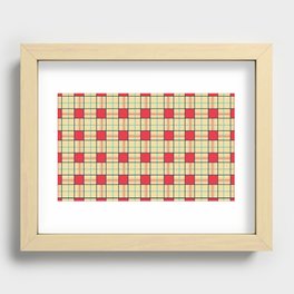 nice colored lines and squares pattern Recessed Framed Print