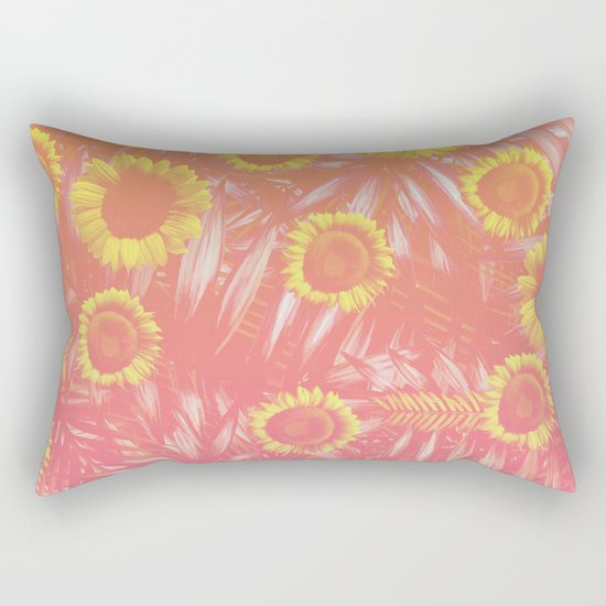Sunflower Party #4 Rectangular Pillow