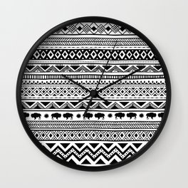 Hand drawn Tribal pattern design Wall Clock