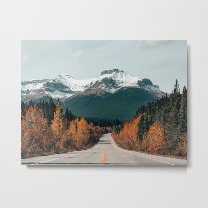 Mountain Road - Nature, Landscape Photography Metal Print