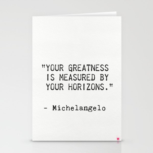 Michelangelo quote 5 Stationery Cards