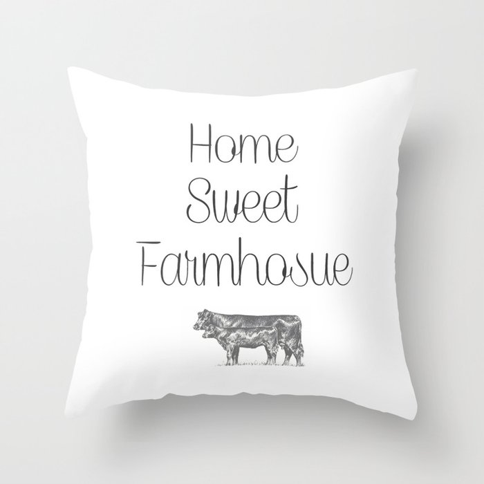 Home Sweet Farmhouse Throw Pillow