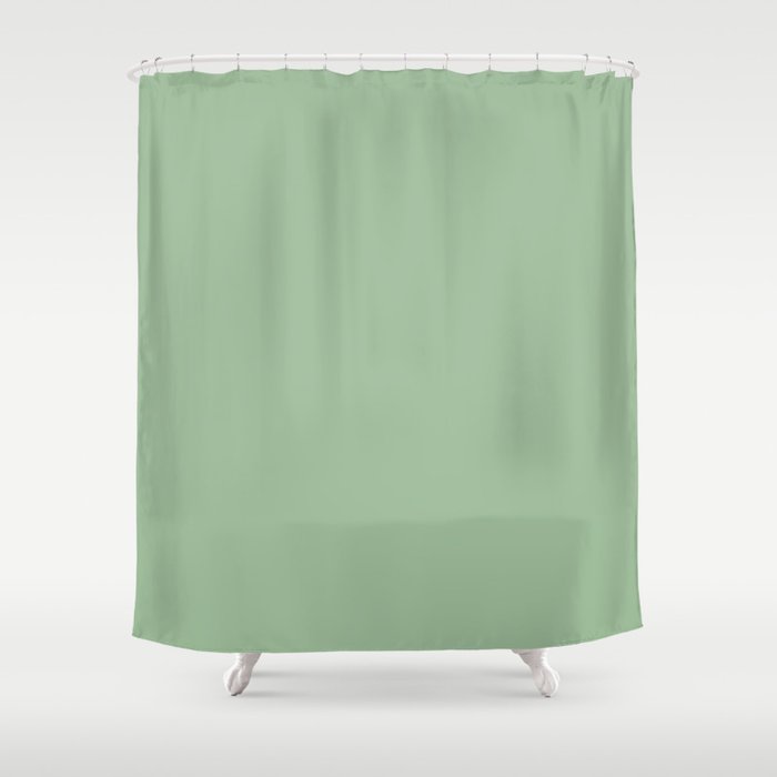 Plant Stem Green Shower Curtain