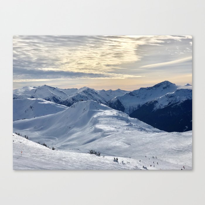 Beautiful Winter Snowy Mountains Canvas Print