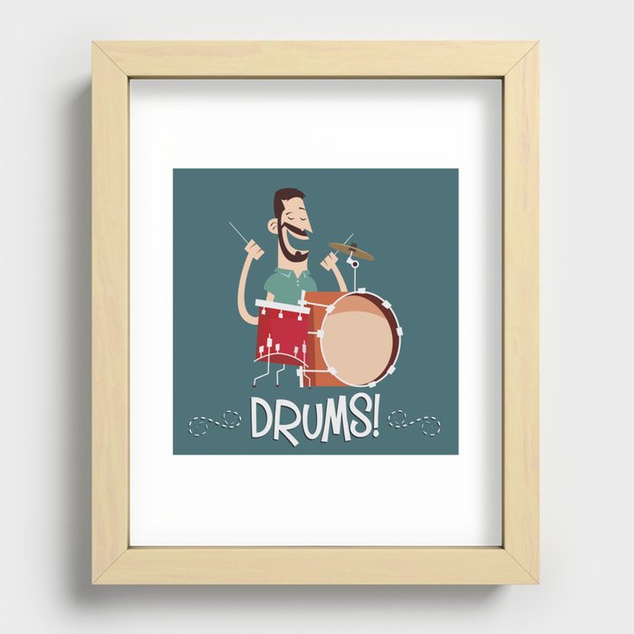 Drums! Recessed Framed Print