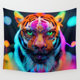 Psychedelic Tiger Wall Tapestry