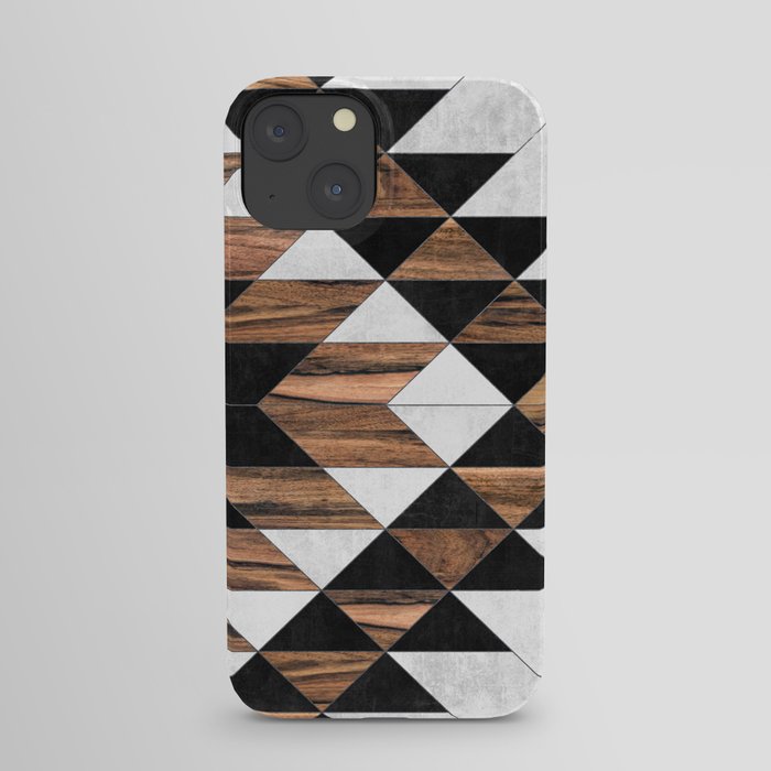 Urban Tribal Pattern No.9 - Aztec - Concrete and Wood iPhone Case