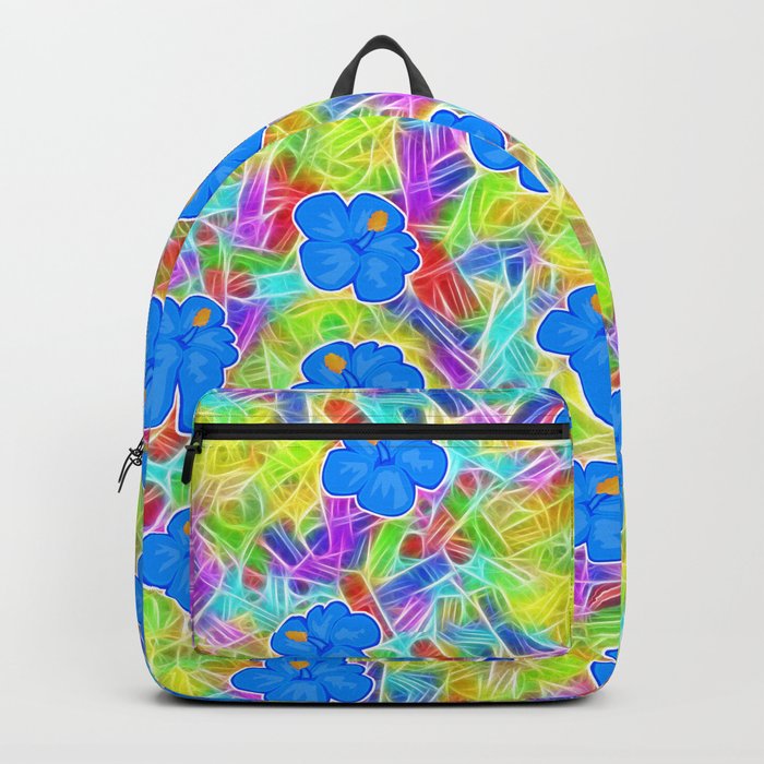 blue flower backpack