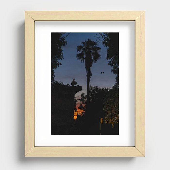 LA Sunset Recessed Framed Print