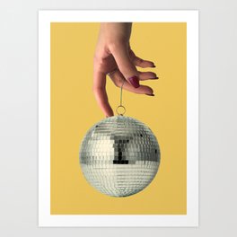 Retro Disco Ball Print Art Print