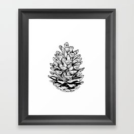 Pine cone illustration Framed Art Print