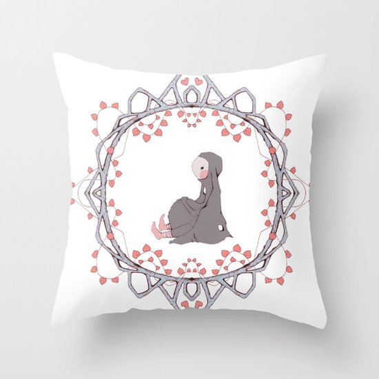 Young Bunny Throw Pillow