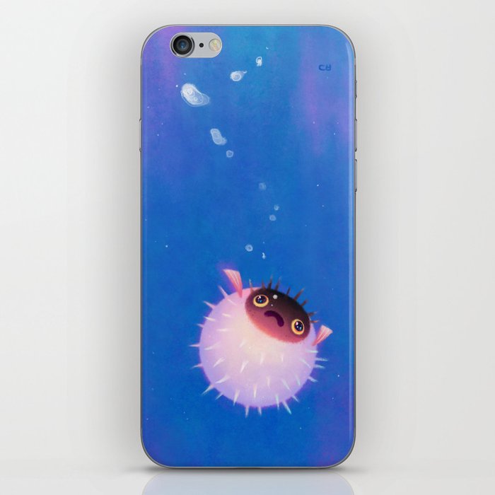 Drifting puffer iPhone Skin