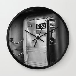 Metro in New York City, USA | City escape | Black and white Travel photography art print Wall Clock