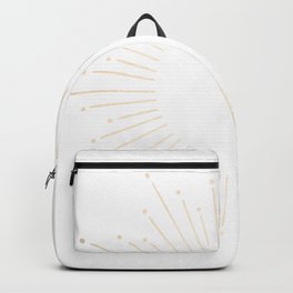 Simply Sunburst in White Gold Sands on White Backpack