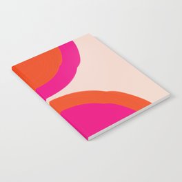 Curved Trajectories (Fuchsia Pink and Orange) Notebook