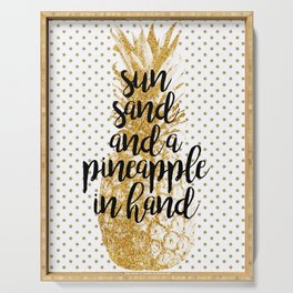 Sun, Sand & Pineapple Serving Tray