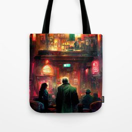 The General Fiddler - Neo-Noir Pub Tote Bag