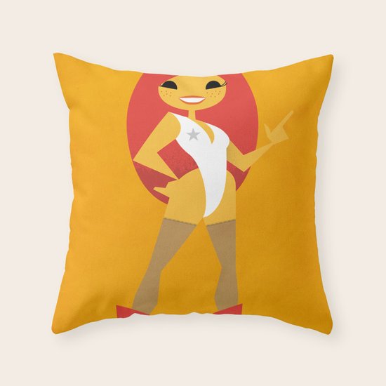 Star Girl Throw Pillow
