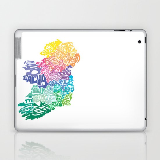 Typographic Ireland Laptop & iPad Skin