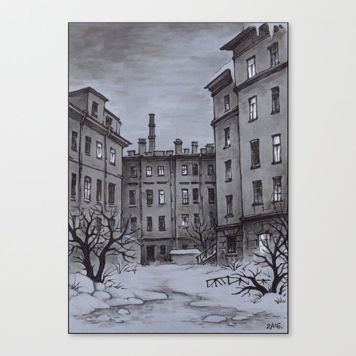 Gloomy winter Canvas Print